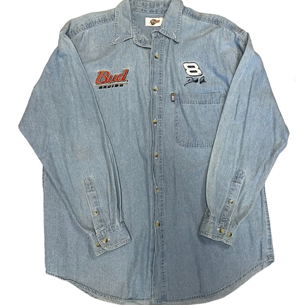 Dale Earnhardt Jr Jean Button Up #8 Bud Light, Winners Circle Men’s Large